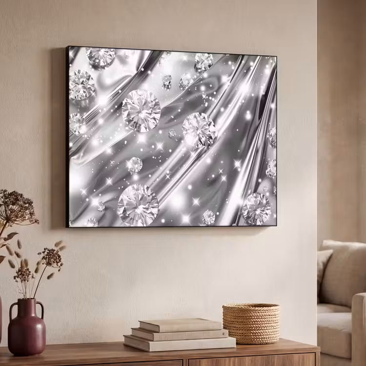 Art Frame - Abstract - Diamant - Luxe - Modern - Zilver — 7