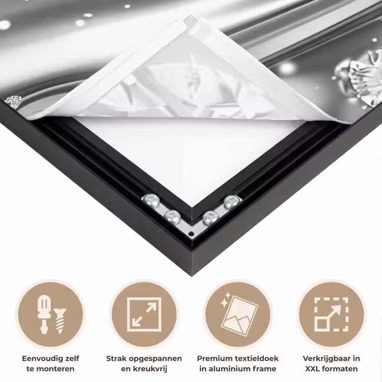 Art Frame - Abstract - Diamant - Luxe - Modern - Zilver — 8