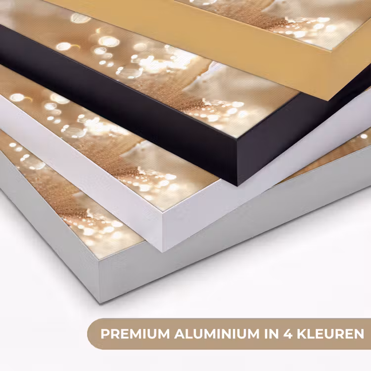 Art Frame - Bloem - Wit - Glitter - Goud - Modern — 2