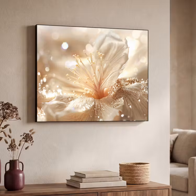 Art Frame - Bloem - Wit - Glitter - Goud - Modern — 7