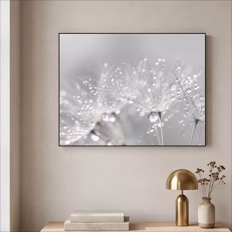 Art Frame - Paardenbloem - Waterdruppels - Stilleven - Modern — 5