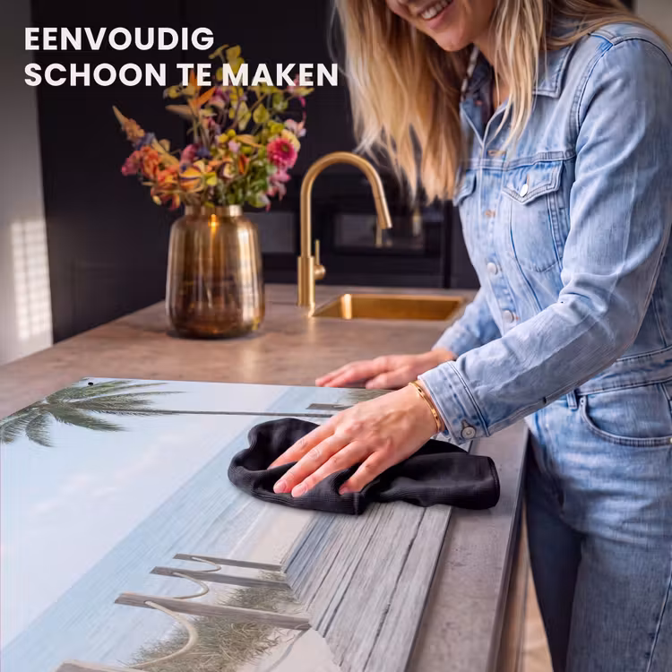Inductie beschermer en spatscherm (2in1) - Palmbomen - Pad - Horizon — 5