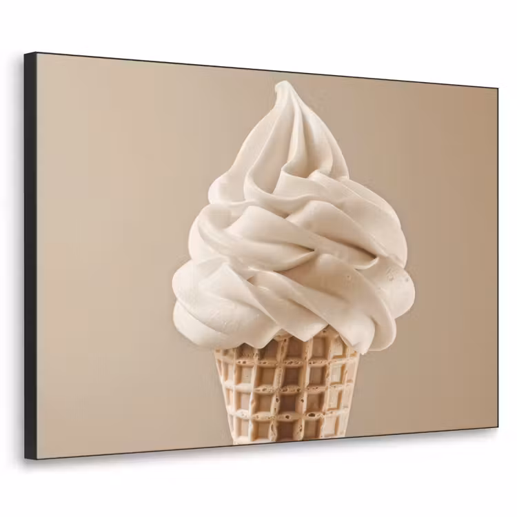 Art Frame - IJs - Softijs - Romig - Hoorntje - Beige — 1