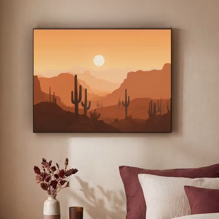 Art Frame - Landschap - Woestijn - Cactussen - Zon — 3