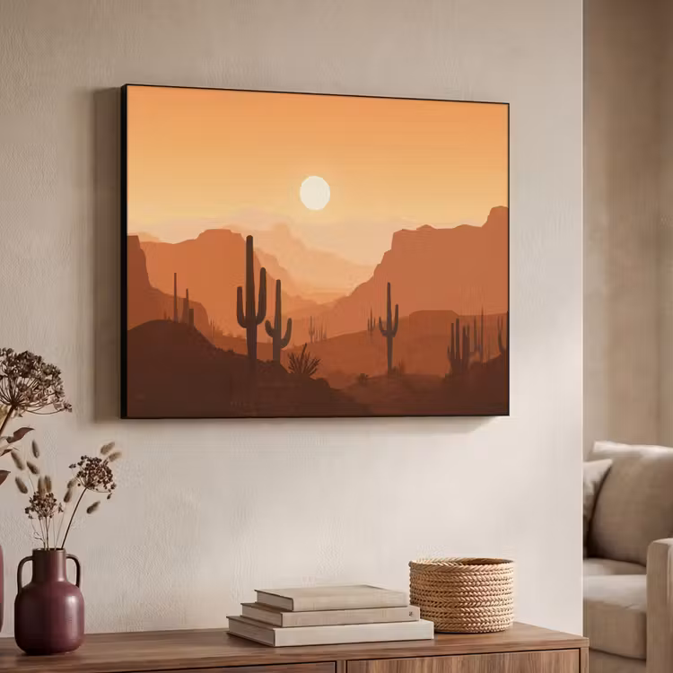 Art Frame - Landschap - Woestijn - Cactussen - Zon — 7