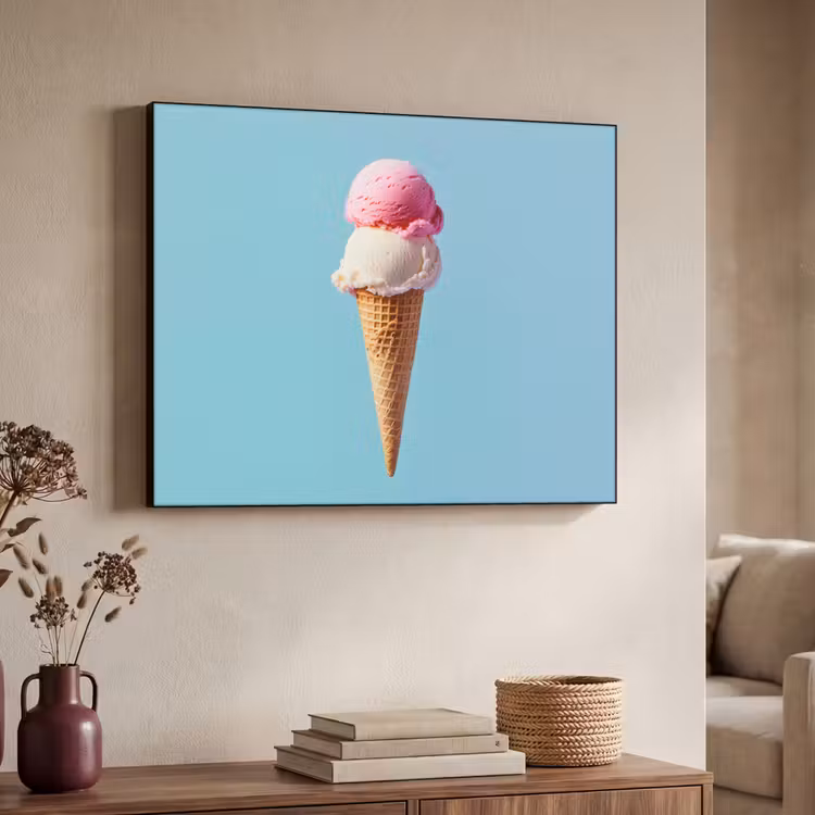 Art Frame - Bolletjes - Schepijs - Hoorntje - Blauw — 7
