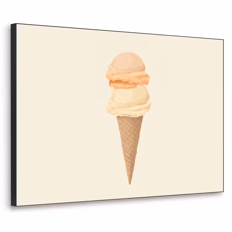 Art Frame - Minimalistisch - Schepijs - Hoorntje - Beige — 1