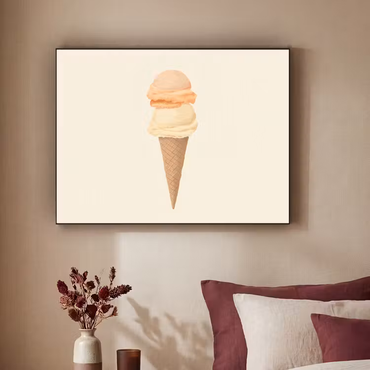 Art Frame - Minimalistisch - Schepijs - Hoorntje - Beige — 3