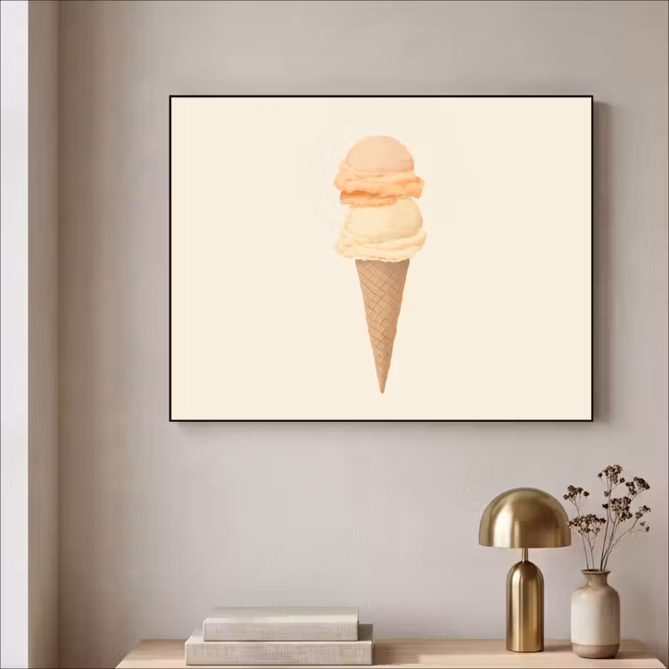 Art Frame - Minimalistisch - Schepijs - Hoorntje - Beige — 5