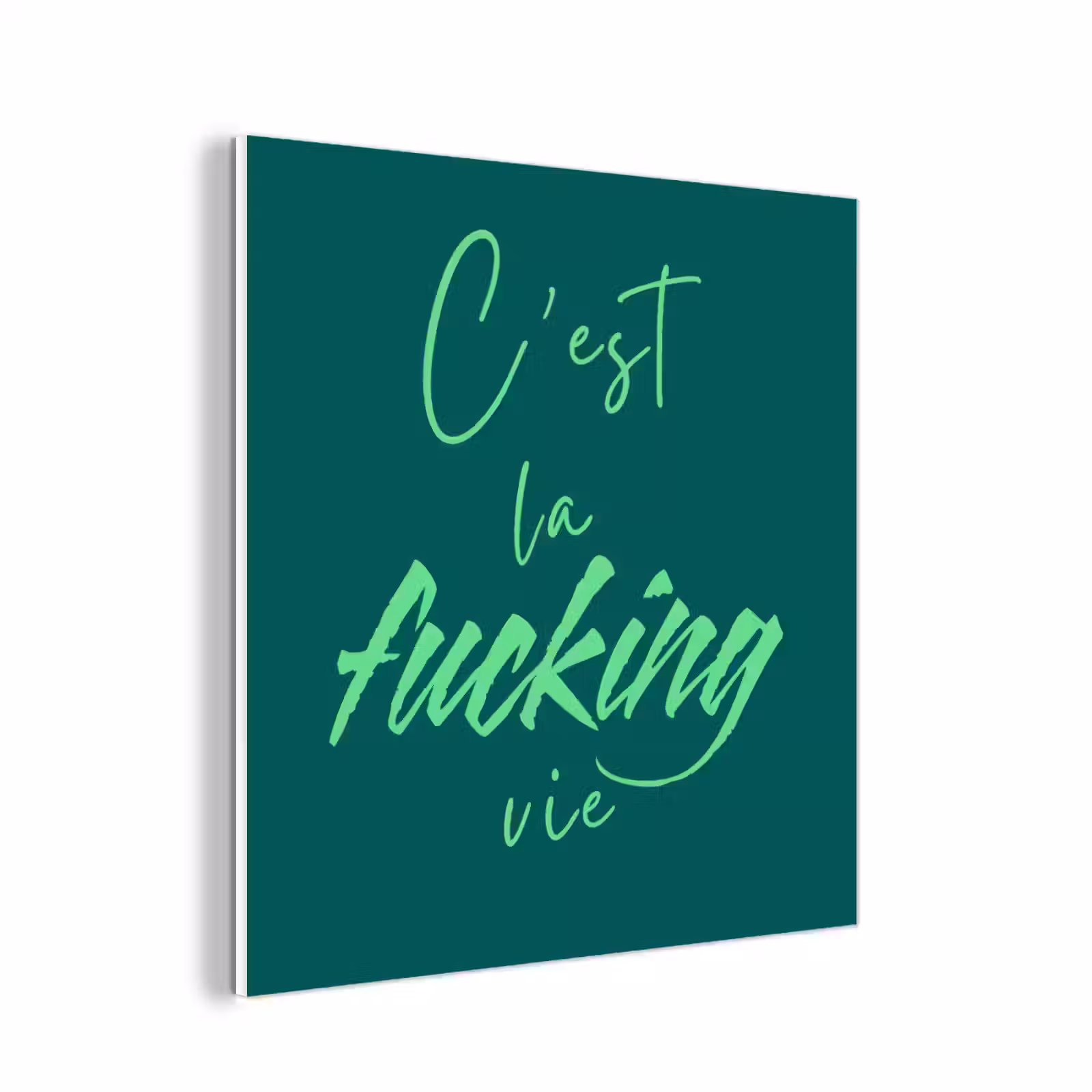 Forex - c'est la fucking vie - Groen - Handgeschreven — 1