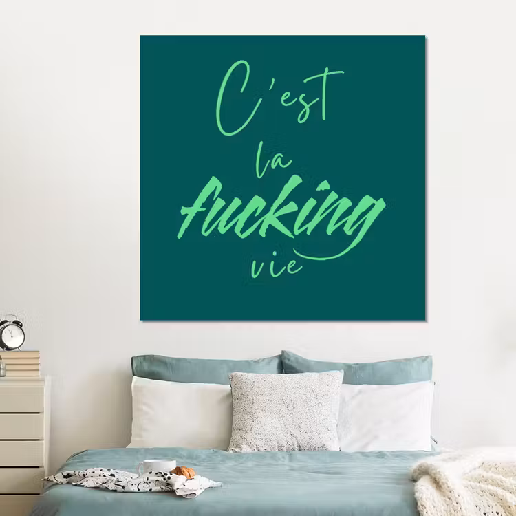 Forex - c'est la fucking vie - Groen - Handgeschreven — 2