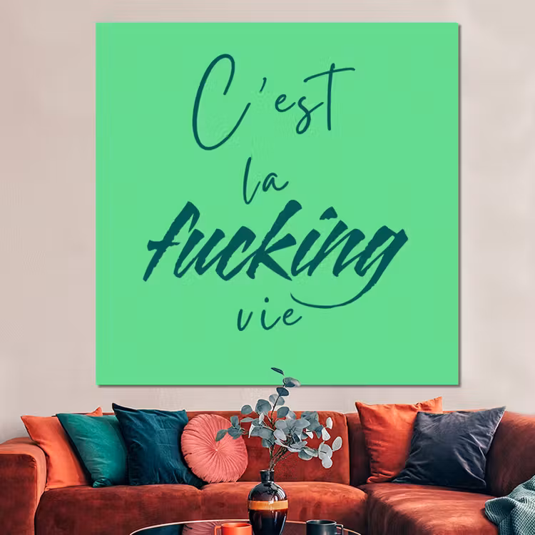 Forex - c'est la fucking vie - Groen - Penseelstijl — 3