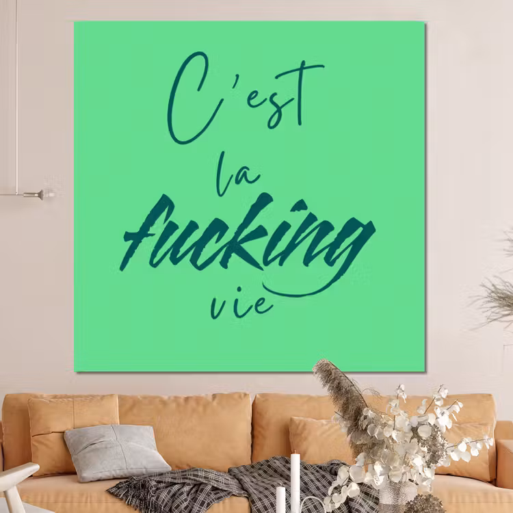 Forex - c'est la fucking vie - Groen - Penseelstijl — 4