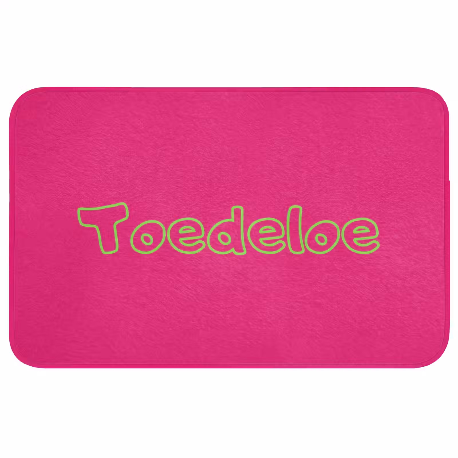Badmat - Toedeloe - Groen - Roze — 1