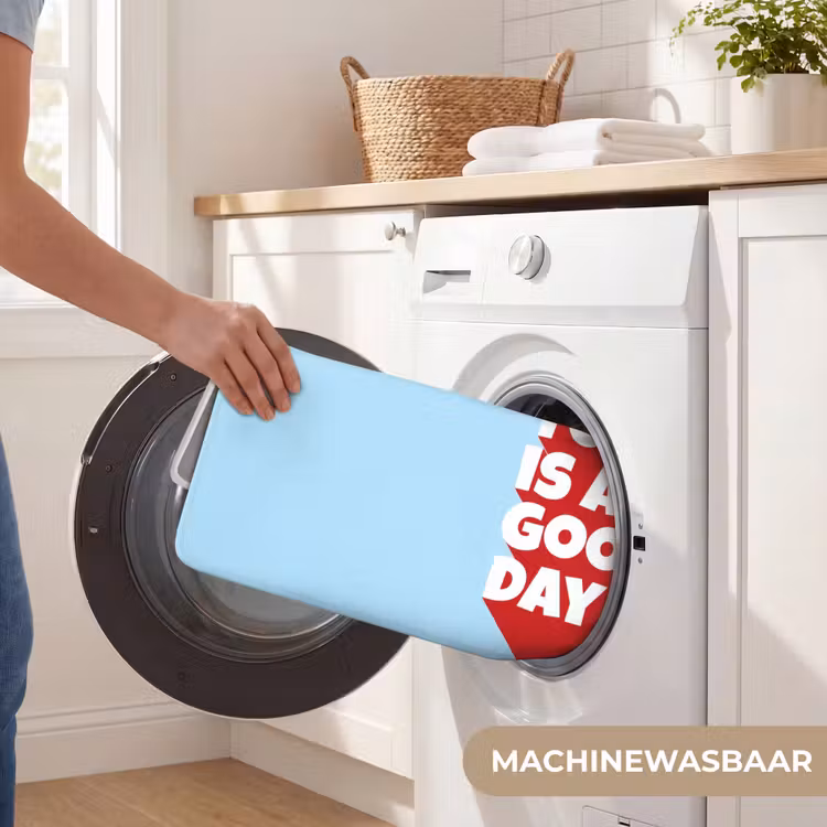 Badmat - Today is a good day - Rood - lichtblauw — 7