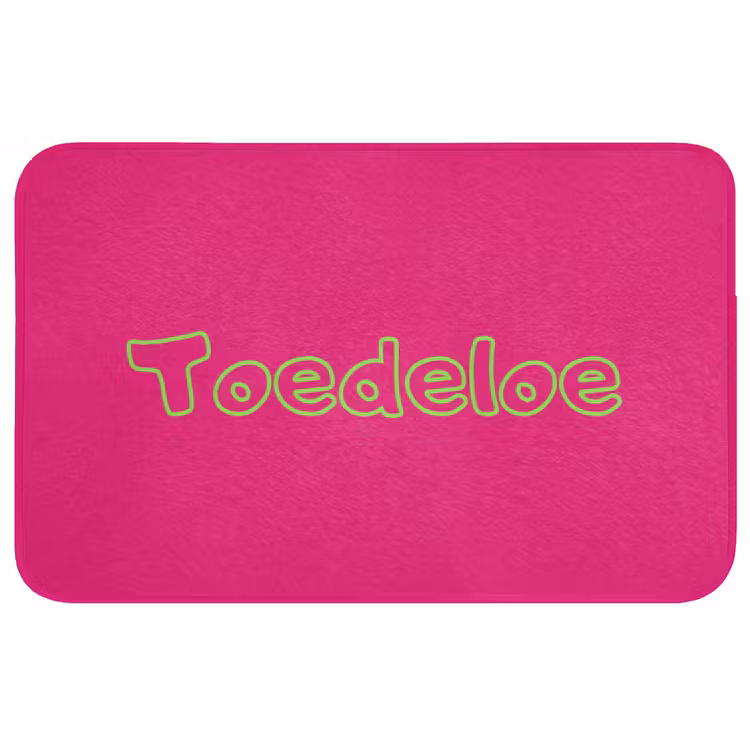 Badmat - Toedeloe - Groen - Roze — 1