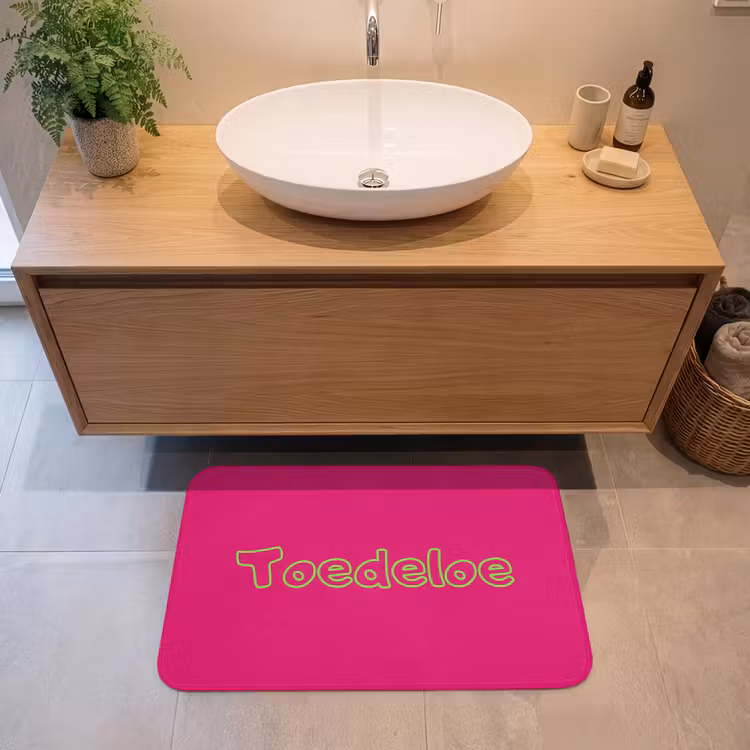 Badmat - Toedeloe - Groen - Roze — 2
