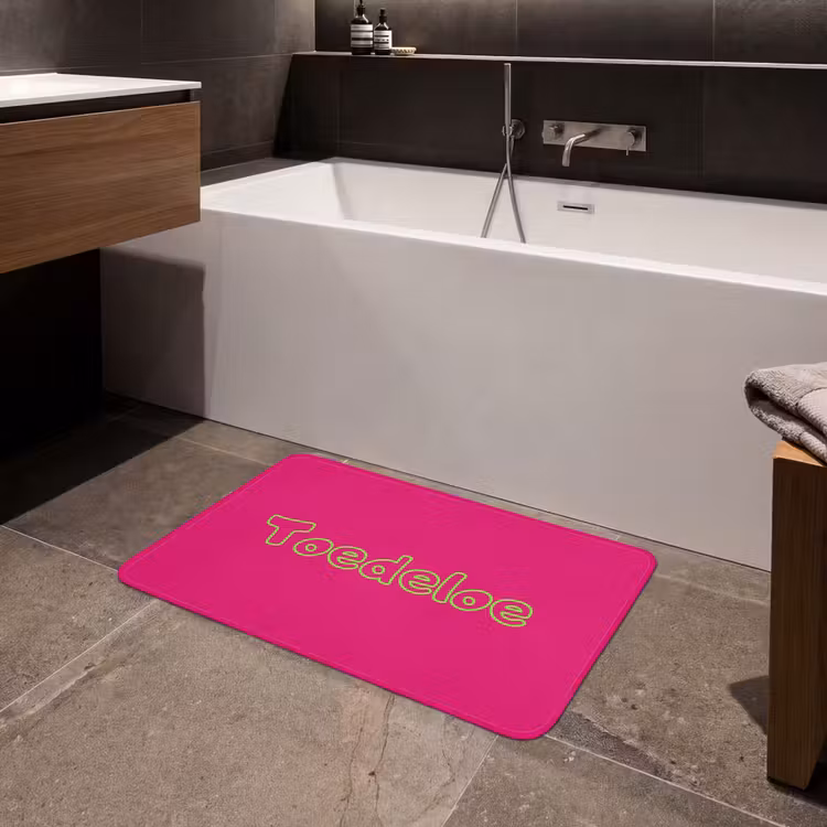 Badmat - Toedeloe - Groen - Roze — 4