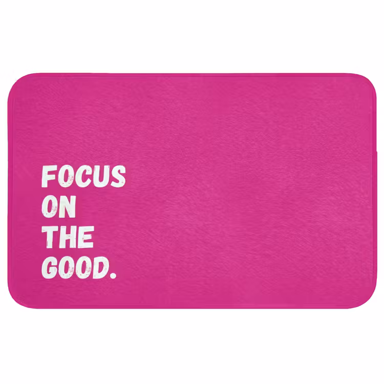 Badmat - Focus on the good - Roze - Simple — 1