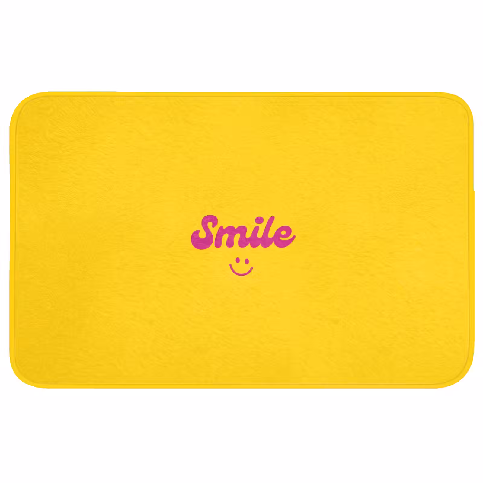 Badmat - Smile - Geel - Roze — 1