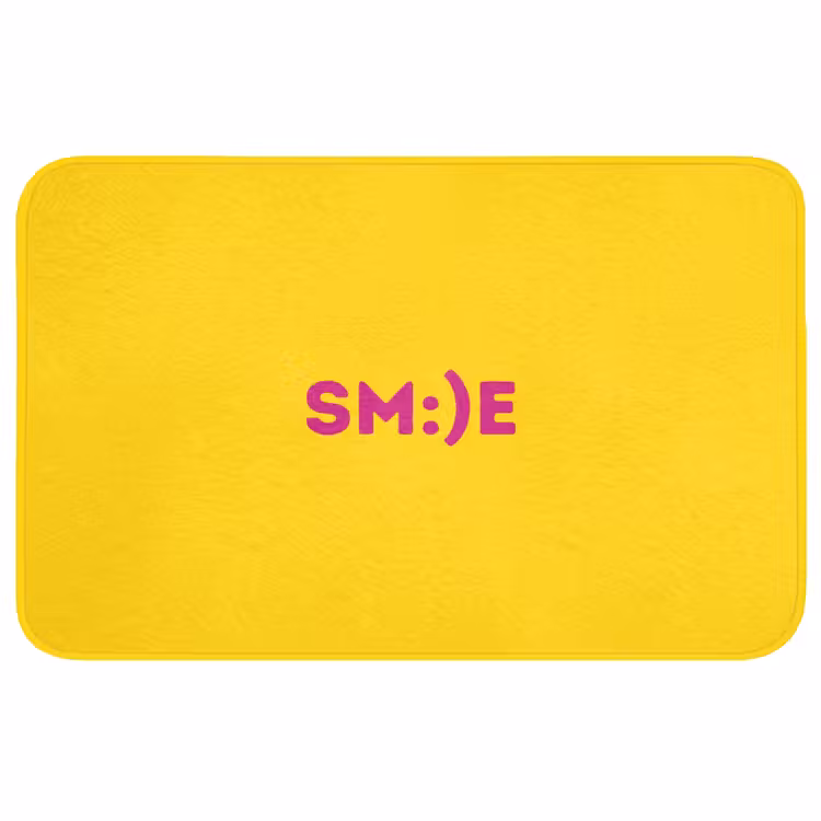 Badmat - Smile - Roze - Geel — 1