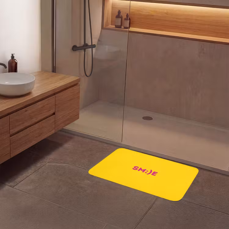 Badmat - Smile - Roze - Geel — 6