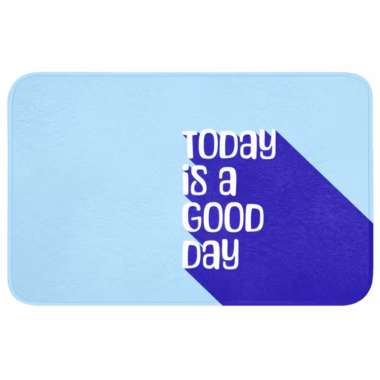 Badmat - Today is a good day - Blauw - Schaduw — 1