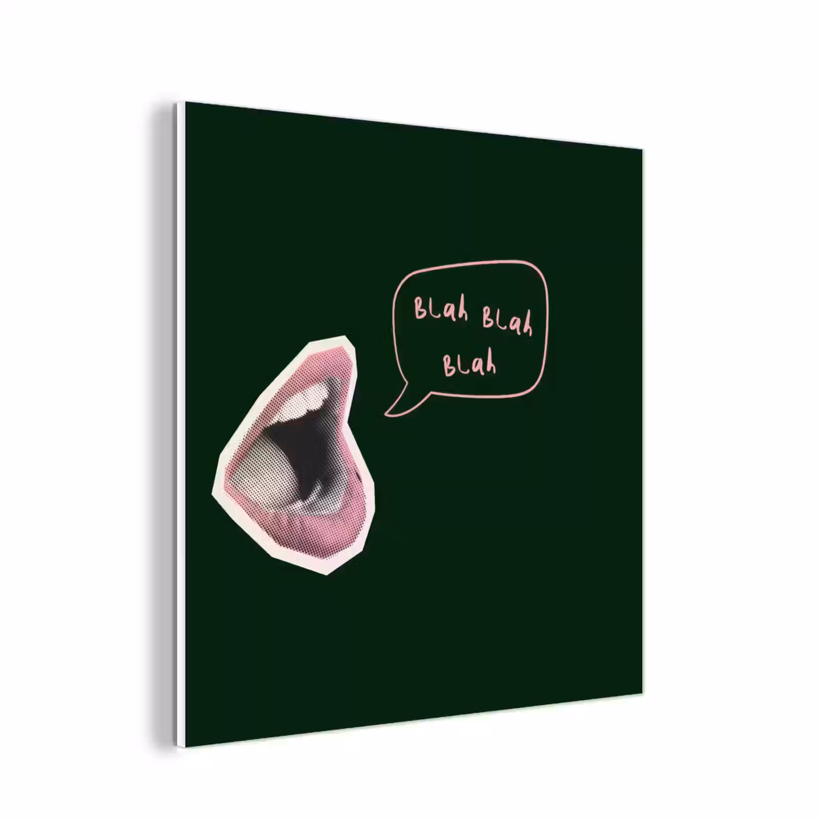 Forex - Illustratie - Mond - Donkergroen - Tekstwolkje — 1