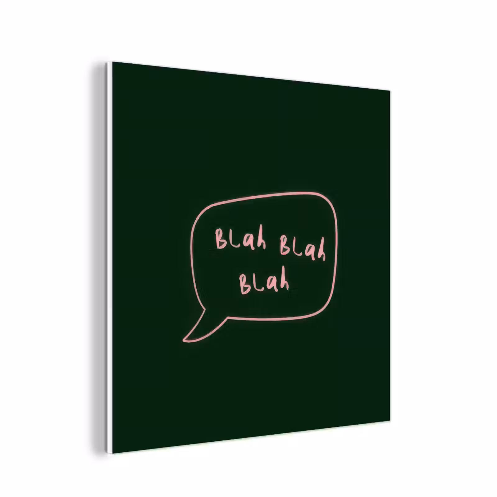 Forex - Tekstwolkje - Donkergroen - BLAH BLAH BLAH — 1