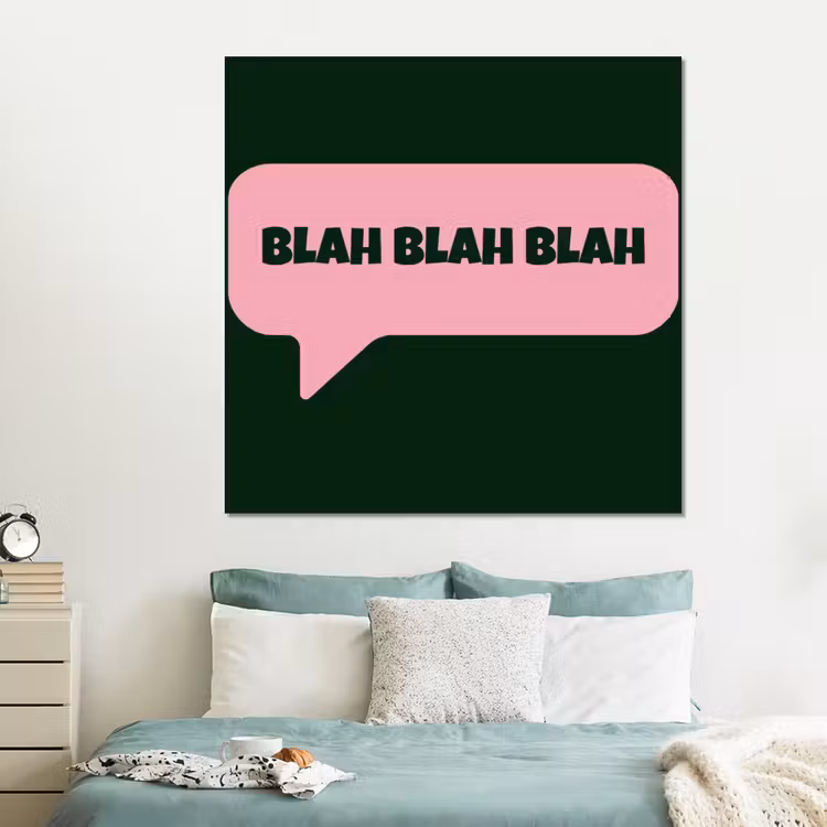 Forex - Tekstwolk - BLAH BLAH BLAH - Roze — 2