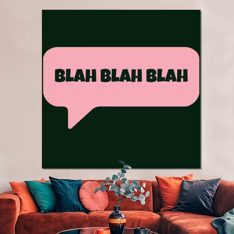 Forex - Tekstwolk - BLAH BLAH BLAH - Roze — 3