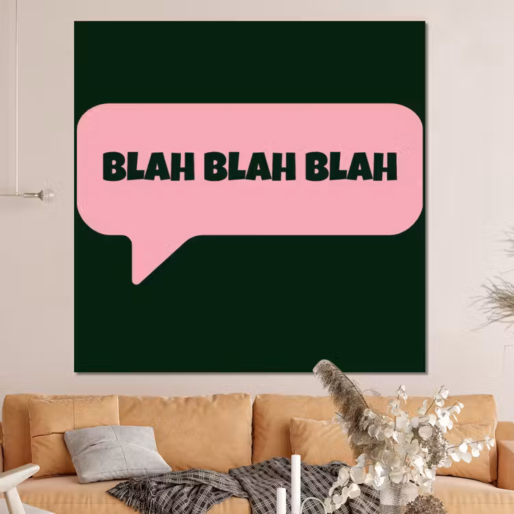 Forex - Tekstwolk - BLAH BLAH BLAH - Roze — 4
