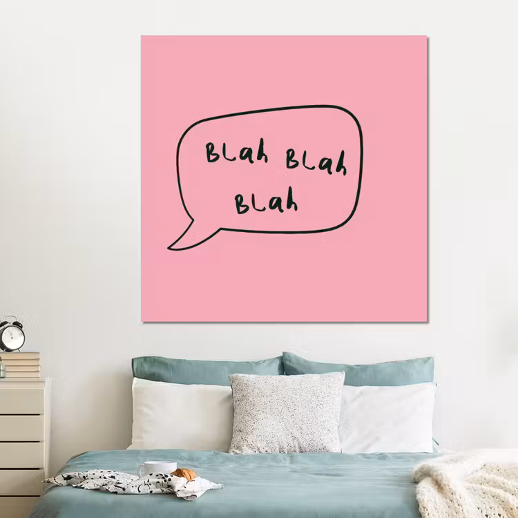Forex - Tekstwolkje - BLAH BLAH BLAH - Roze — 2