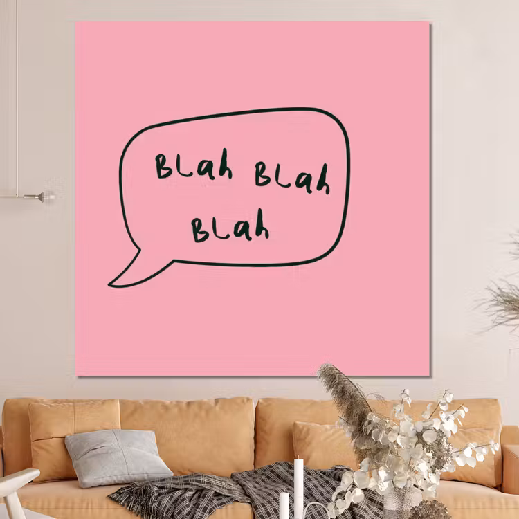 Forex - Tekstwolkje - BLAH BLAH BLAH - Roze — 4