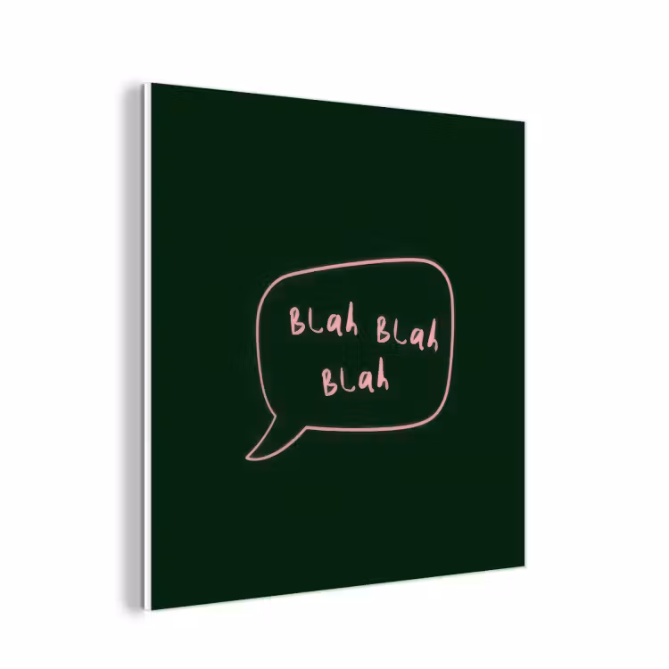 Forex - Tekstwolkje - Donkergroen - BLAH BLAH BLAH — 1