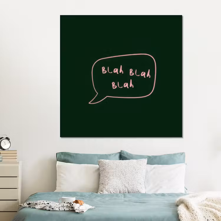 Forex - Tekstwolkje - Donkergroen - BLAH BLAH BLAH — 2