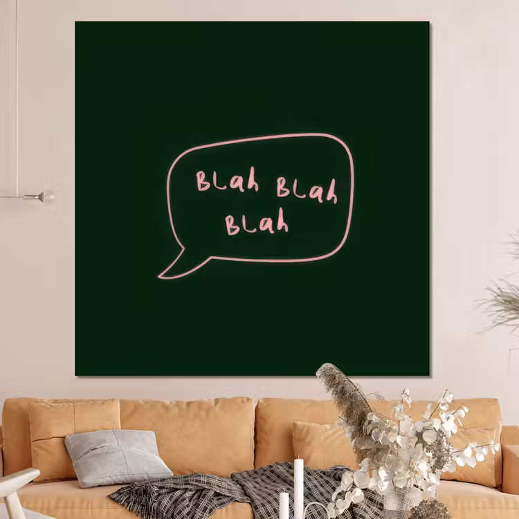 Forex - Tekstwolkje - Donkergroen - BLAH BLAH BLAH — 4