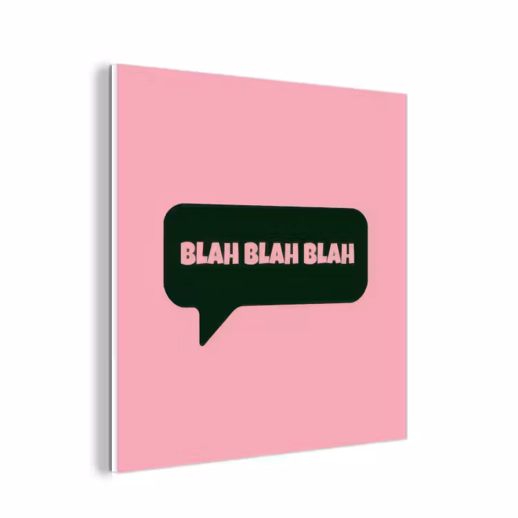 Forex - Roze - Tekstwolk - Groen - BLAH BLAH BLAH — 1