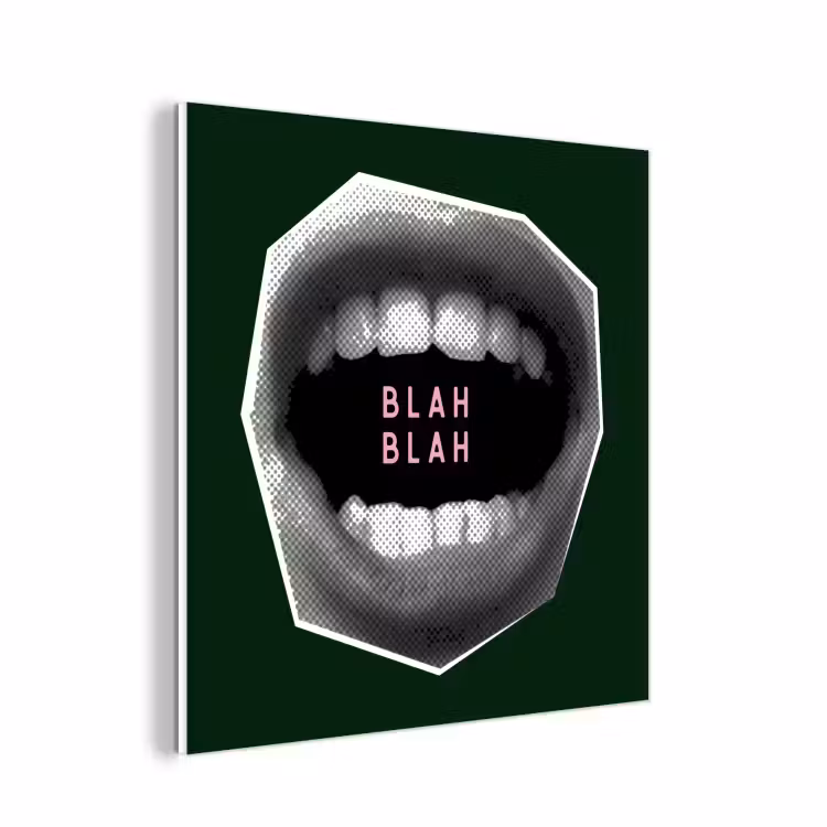 Forex - Mond - Groen - Illustratie - BLAH BLAH — 1