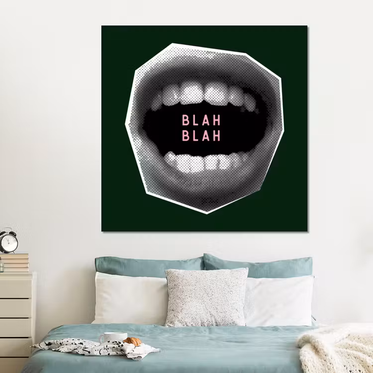Forex - Mond - Groen - Illustratie - BLAH BLAH — 2