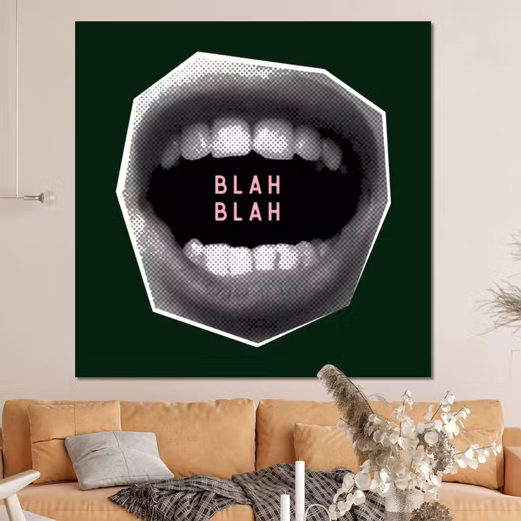 Forex - Mond - Groen - Illustratie - BLAH BLAH — 4