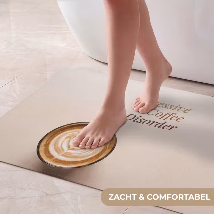 Badmat - Koffie - Obessive Coffee Disorder - Beige — 5