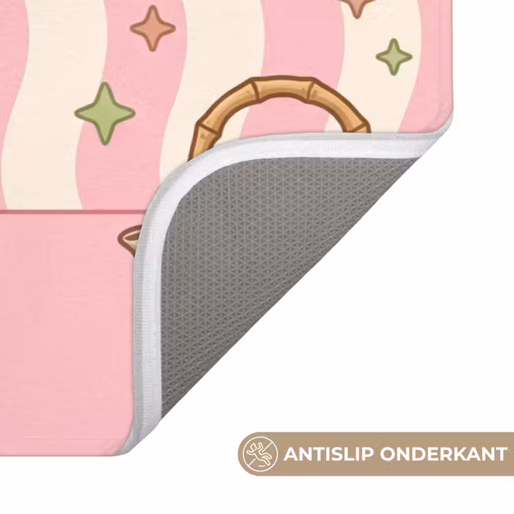 Badmat - Matcha - Hond - Roze - Groen — 3