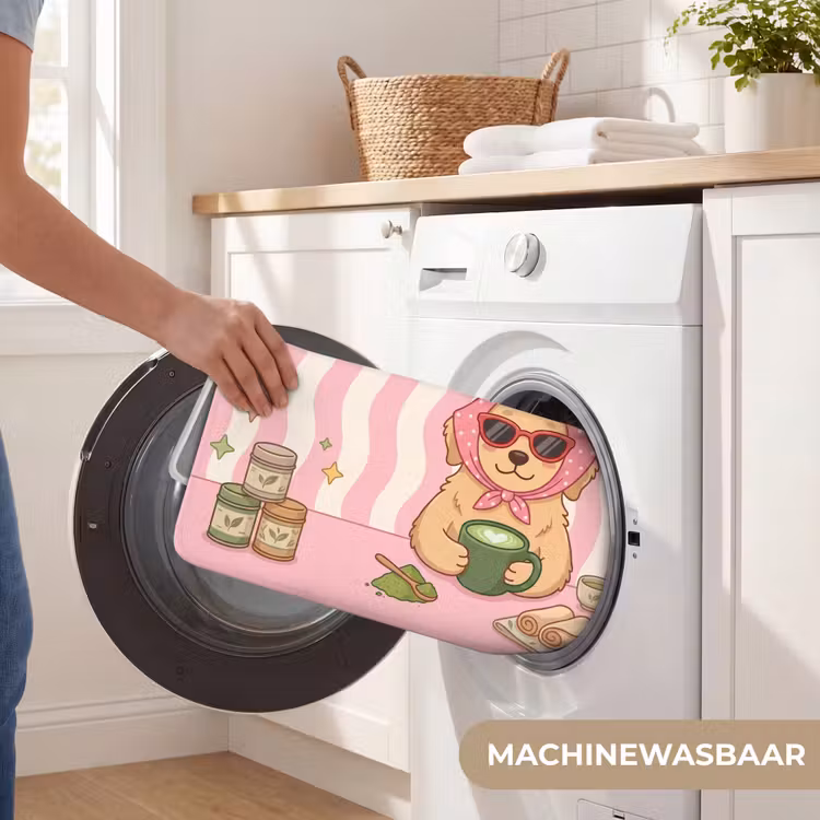 Badmat - Matcha - Hond - Roze - Groen — 7