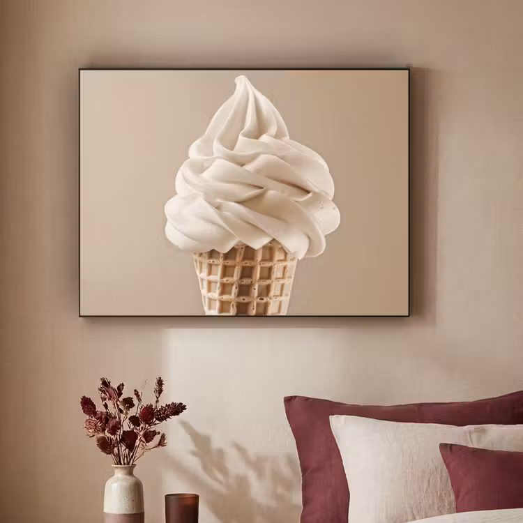 Art Frame - IJs - Softijs - Romig - Hoorntje - Beige — 3