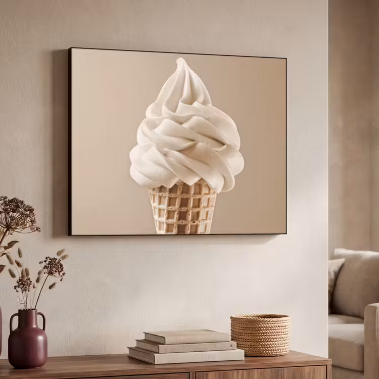Art Frame - IJs - Softijs - Romig - Hoorntje - Beige — 7