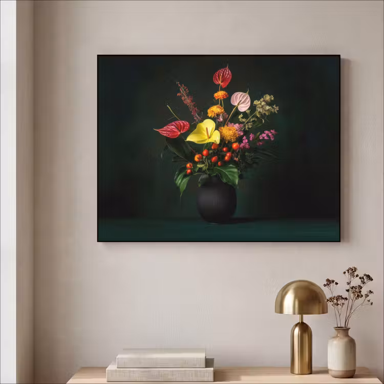 Art Frame - Bloemen - Vaas - Zwart — 5