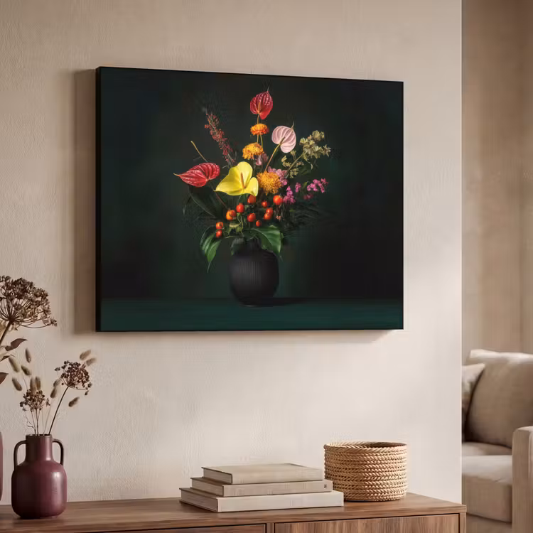 Art Frame - Bloemen - Vaas - Zwart — 7