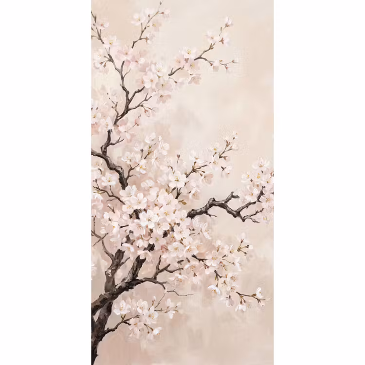 Behang - Bloesem - Illustratie - Taupe — 2