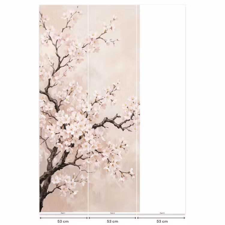 Behang - Bloesem - Illustratie - Taupe — 6